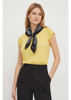 Sisley t-shirt damski kolor żółty ze sklepu ANSWEAR.com w kategorii Bluzki damskie - zdjęcie 168164588