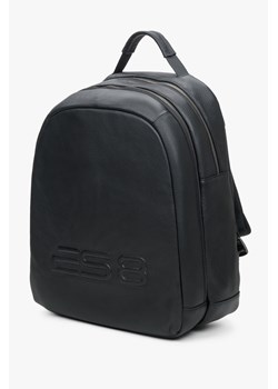 ES8: Czarny miejski plecak męski ze skóry naturalnej ze sklepu Estro w kategorii Plecaki - zdjęcie 168165247