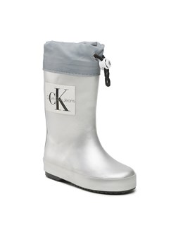 Kalosze Calvin Klein Jeans Rain Boot V3X6-80425-0083 M Silver 904 ze sklepu eobuwie.pl w kategorii Kalosze dziecięce - zdjęcie 168170475