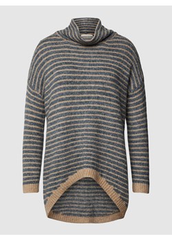 Sweter z dzianiny ze wzorem w paski i przedłużonym tyłem ze sklepu Peek&Cloppenburg  w kategorii Swetry damskie - zdjęcie 168175809