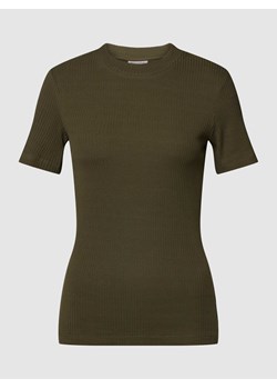 T-shirt z prążkowaniem ze sklepu Peek&Cloppenburg  w kategorii Bluzki damskie - zdjęcie 168176777