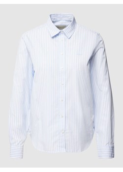 Bluzka koszulowa z bawełny ze wzorem w paski ze sklepu Peek&Cloppenburg  w kategorii Koszule damskie - zdjęcie 168176849