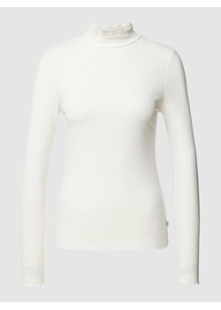 Bluzka z długim rękawem z falistym wykończeniem ze sklepu Peek&Cloppenburg  w kategorii Bluzki damskie - zdjęcie 168176899