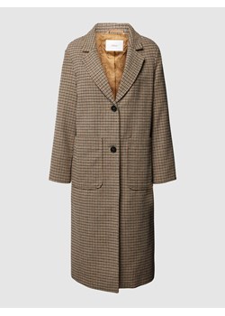 Płaszcz ze wzorem w kratę glencheck i listwą guzikową ze sklepu Peek&Cloppenburg  w kategorii Płaszcze damskie - zdjęcie 168177359