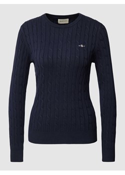 Sweter z dzianiny z detalem z logo ze sklepu Peek&Cloppenburg  w kategorii Swetry damskie - zdjęcie 168177478