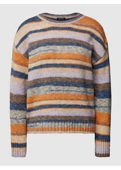 Sweter z dzianiny ze wzorem w paski i obniżonymi ramionami ze sklepu Peek&Cloppenburg  w kategorii Swetry damskie - zdjęcie 168178899