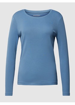 Bluzka z długim rękawem o w jednolitym kolorze ze sklepu Peek&Cloppenburg  w kategorii Bluzki damskie - zdjęcie 168178908