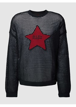 Sweter z dzianiny z wyhaftowanym logo ze sklepu Peek&Cloppenburg  w kategorii Swetry męskie - zdjęcie 168186699