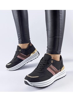 Czarne sneakersy na platformie Provinciale ze sklepu gemre w kategorii Buty sportowe damskie - zdjęcie 168187896