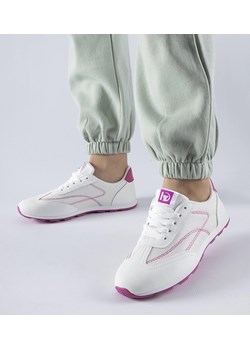 Biało-różowe sportowe sneakersy Pinarella ze sklepu gemre w kategorii Buty sportowe damskie - zdjęcie 168188007