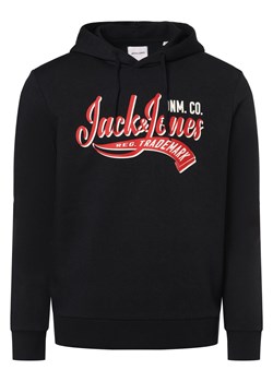 Jack & Jones Bluza męska z kapturem - JJElogo Mężczyźni granatowy jednolity ze sklepu vangraaf w kategorii Bluzy męskie - zdjęcie 168208708