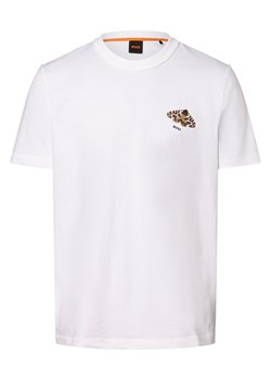 BOSS Orange Koszulka męska - TeeButterflyBoss Mężczyźni Bawełna biały nadruk ze sklepu vangraaf w kategorii T-shirty męskie - zdjęcie 168208715