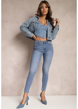 Niebieskie Elastyczne Jeansy o Fasonie Skinny Anfia ze sklepu Renee odzież w kategorii Jeansy damskie - zdjęcie 168209255