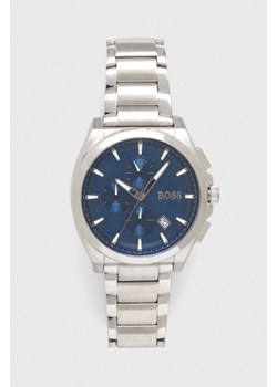 BOSS zegarek męski kolor srebrny ze sklepu ANSWEAR.com w kategorii Zegarki - zdjęcie 168209387