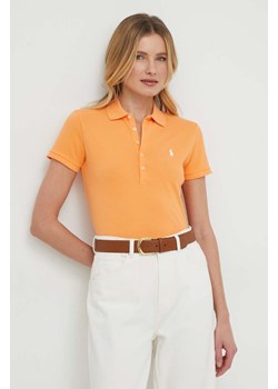 Polo Ralph Lauren polo damski kolor pomarańczowy ze sklepu ANSWEAR.com w kategorii Bluzki damskie - zdjęcie 168209645
