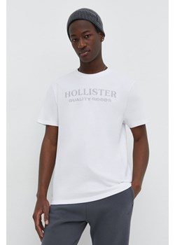 Hollister Co. t-shirt bawełniany męski kolor biały z aplikacją ze sklepu ANSWEAR.com w kategorii T-shirty męskie - zdjęcie 168210547