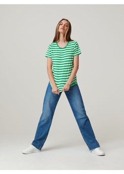 Sinsay - Koszulka bawełniana - zielony ze sklepu Sinsay w kategorii Bluzki damskie - zdjęcie 168214115