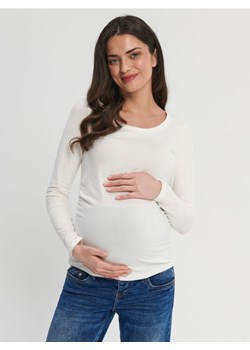 Sinsay - Koszulka bawełniana MAMA - kremowy ze sklepu Sinsay w kategorii Bluzki ciążowe - zdjęcie 168214119