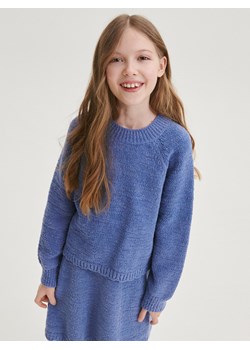 Reserved - Sweter z reglanowym rękawem - niebieski ze sklepu Reserved w kategorii Swetry dziewczęce - zdjęcie 168214945