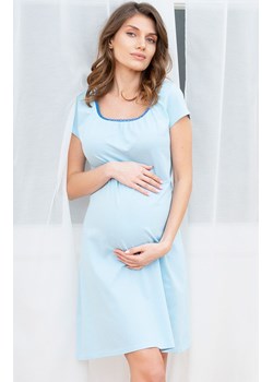 Ciążowa koszula nocna do karmeinia dla kobiet w ciąży niebieska Dagna, Kolor niebieski, Rozmiar S, Italian Fashion ze sklepu Intymna w kategorii Bielizna ciążowa - zdjęcie 168217688