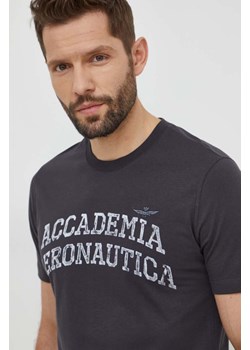 Aeronautica Militare t-shirt bawełniany męski kolor szary z nadrukiem ze sklepu ANSWEAR.com w kategorii T-shirty męskie - zdjęcie 168220799