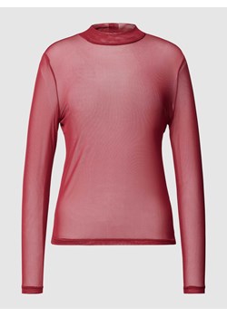 Bluzka z półprzezroczystego materiału z długim rękawem i stójką model ‘VIVOLETTIS’ ze sklepu Peek&Cloppenburg  w kategorii Bluzki damskie - zdjęcie 168221355