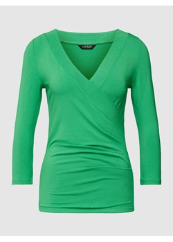Bluzka z długim rękawem w stylu kopertowym model ‘ALAYJA’ ze sklepu Peek&Cloppenburg  w kategorii Bluzki damskie - zdjęcie 168221507