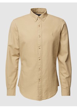 Koszula casualowa o kroju slim fit z wyhaftowanym logo ze sklepu Peek&Cloppenburg  w kategorii Koszule męskie - zdjęcie 168221608