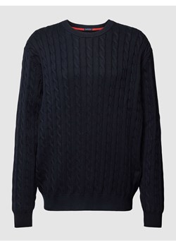 Sweter z dzianiny z wzorem warkocza ze sklepu Peek&Cloppenburg  w kategorii Swetry męskie - zdjęcie 168221738