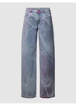 Jeansy o kroju straight fit ze średnim stanem z czystej bawełny ze sklepu Peek&Cloppenburg  w kategorii Jeansy damskie - zdjęcie 168222268