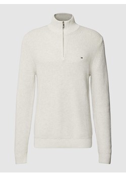 Sweter z dzianiny z wyhaftowanym logo ze sklepu Peek&Cloppenburg  w kategorii Swetry męskie - zdjęcie 168222356