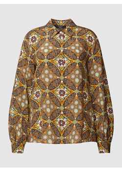 Bluzka koszulowa z jedwabiu ze wzorem na całej powierzchni model ‘ORONTE’ ze sklepu Peek&Cloppenburg  w kategorii Koszule damskie - zdjęcie 168222666