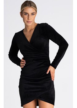 Welurowa sukienka mini czarna M963, Kolor czarny, Rozmiar L, Figl ze sklepu Primodo w kategorii Sukienki - zdjęcie 168227056