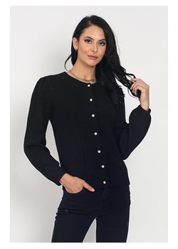 ASSUILI Kardigan w kolorze czarnym ze sklepu Limango Polska w kategorii Swetry damskie - zdjęcie 168227286