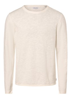 Jack & Jones Sweter z zawartością lnu - JJElinen Mężczyźni Bawełna écru jednolity ze sklepu vangraaf w kategorii Swetry męskie - zdjęcie 168228895