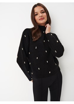Mohito - Czarny sweter z ozdobnymi elementami - czarny ze sklepu Mohito w kategorii Swetry damskie - zdjęcie 168231295