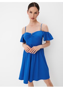 Mohito - Sukienka mini z odkrytymi ramionami - niebieski ze sklepu Mohito w kategorii Sukienki - zdjęcie 168232199