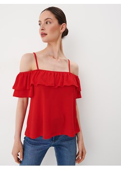 Mohito - Czerwona bluzka z odkrytymi ramionami - czerwony ze sklepu Mohito w kategorii Bluzki damskie - zdjęcie 168232306