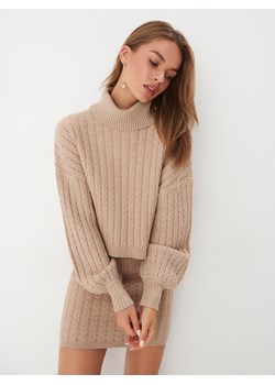 Mohito - Sweter z warkoczowym splotem - beżowy ze sklepu Mohito w kategorii Swetry damskie - zdjęcie 168232946