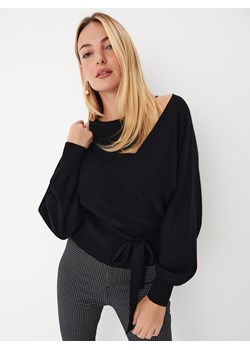 Mohito - Czarny sweter z wiązaniem - czarny ze sklepu Mohito w kategorii Swetry damskie - zdjęcie 168234946