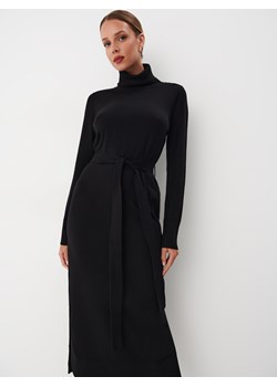 Mohito - Dzianinowa czarna sukienka midi - czarny ze sklepu Mohito w kategorii Sukienki - zdjęcie 168235097