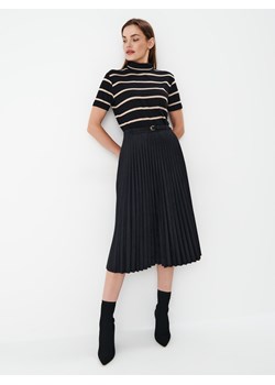 Mohito - Czarna plisowana spódnica midi - czarny ze sklepu Mohito w kategorii Spódnice - zdjęcie 168235446