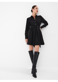 Mohito - Czarna koszulowa sukienka mini - czarny ze sklepu Mohito w kategorii Sukienki - zdjęcie 168236238