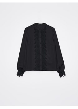 Mohito - Czarna bluzka z koronką - czarny ze sklepu Mohito w kategorii Bluzki damskie - zdjęcie 168236676