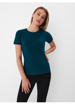 Mohito - T-shirt z bawełny - zielony ze sklepu Mohito w kategorii Bluzki damskie - zdjęcie 168236818