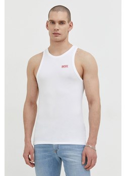 Diesel t-shirt męski kolor biały ze sklepu ANSWEAR.com w kategorii T-shirty męskie - zdjęcie 168246356