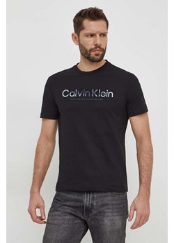 Calvin Klein t-shirt bawełniany męski kolor czarny z nadrukiem ze sklepu ANSWEAR.com w kategorii T-shirty męskie - zdjęcie 168256487