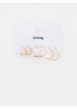 Sinsay - Kolczyki 3 pack - złoty ze sklepu Sinsay w kategorii Kolczyki - zdjęcie 168257349