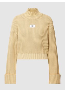 Sweter z dzianiny z naszywką z logo ze sklepu Peek&Cloppenburg  w kategorii Swetry damskie - zdjęcie 168258035