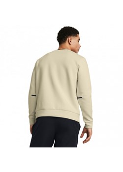 Męska bluza treningowa nierozpinana bez kaptura Under Armour UA Unstoppable Flc Crew - kremowa ze sklepu Sportstylestory.com w kategorii Bluzy męskie - zdjęcie 168259265